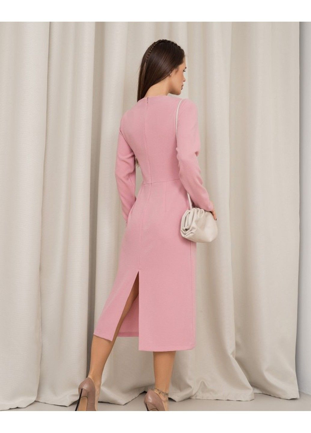 Розовое повседневный платье 13842 xl розовый ISSA PLUS