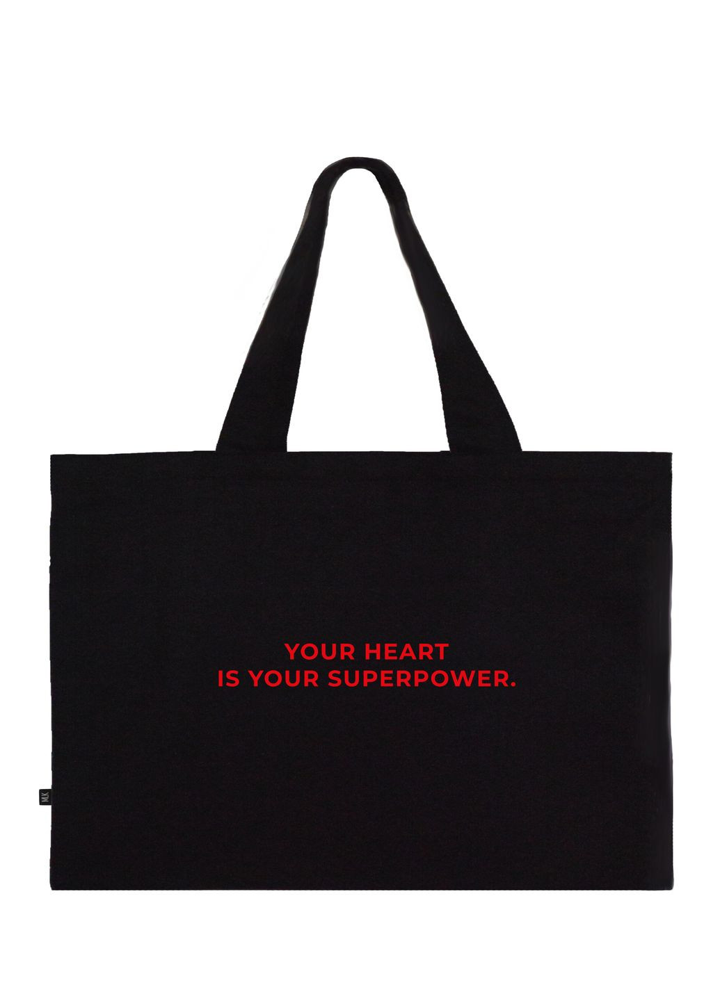 Шоппер "your heart is your superpower" Черный MLK Шопер (351386155)