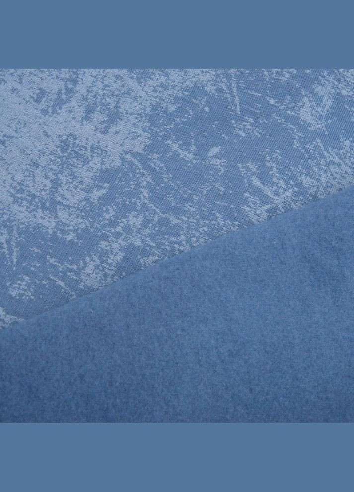 Ткань трикотаж тринитка Мрамор флис, 310 г/м2, 180 см голубой IDEIA (307063025)