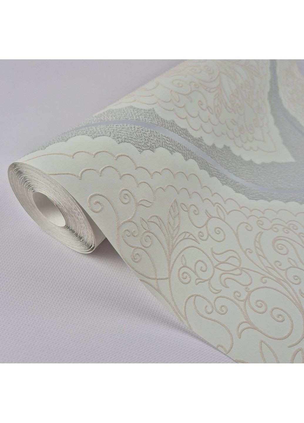 Обои виниловые на флизелине 0.53 × 10.05 м 57104, молочно-серые для спальни, гостиной, коридора MARBURG (368895749)