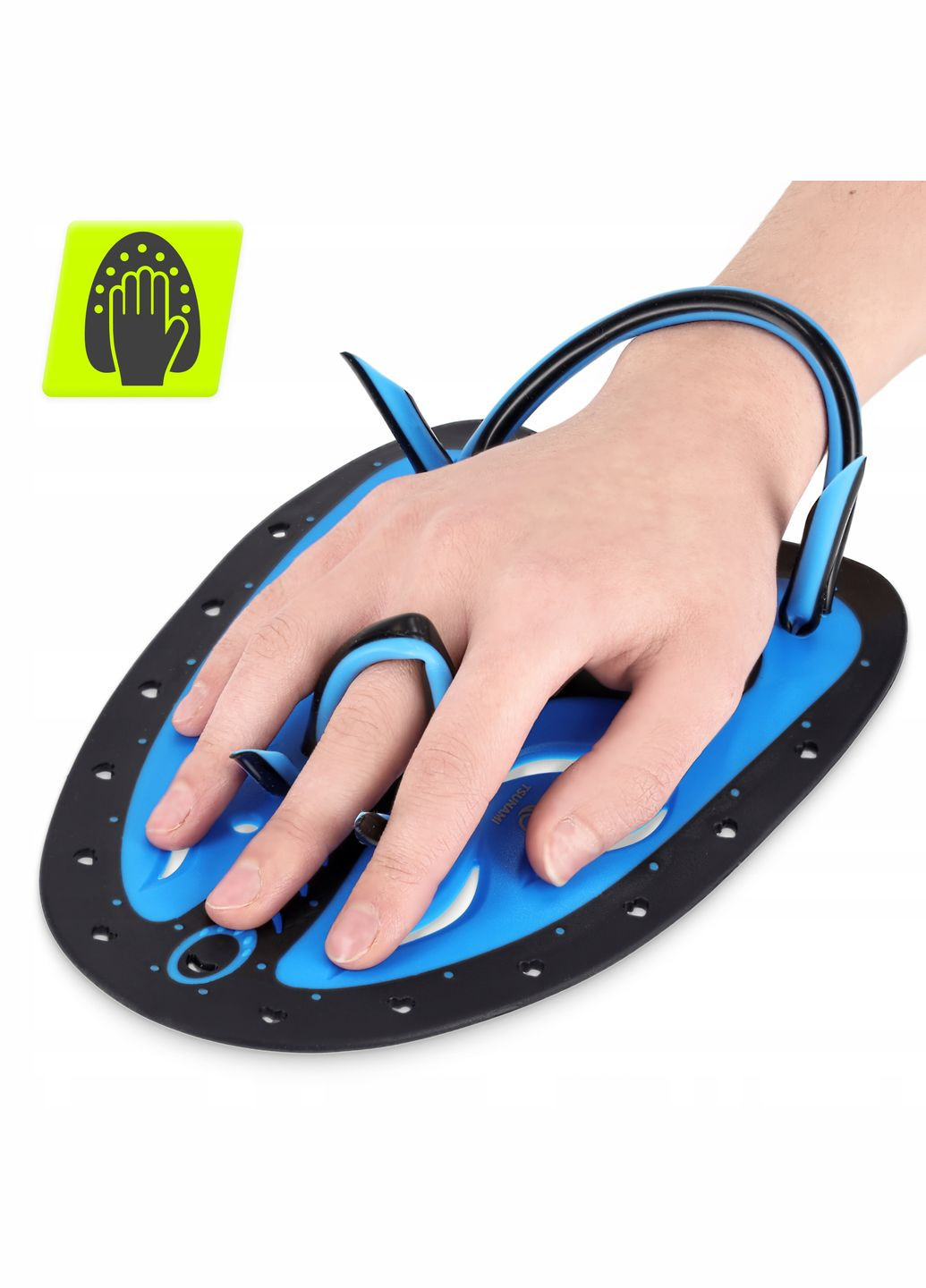 Лопатки для плавания в бассейне Swimming Paddles 2 шт Black/Blue () TSUNAMI P-5905973405355 (345715547)