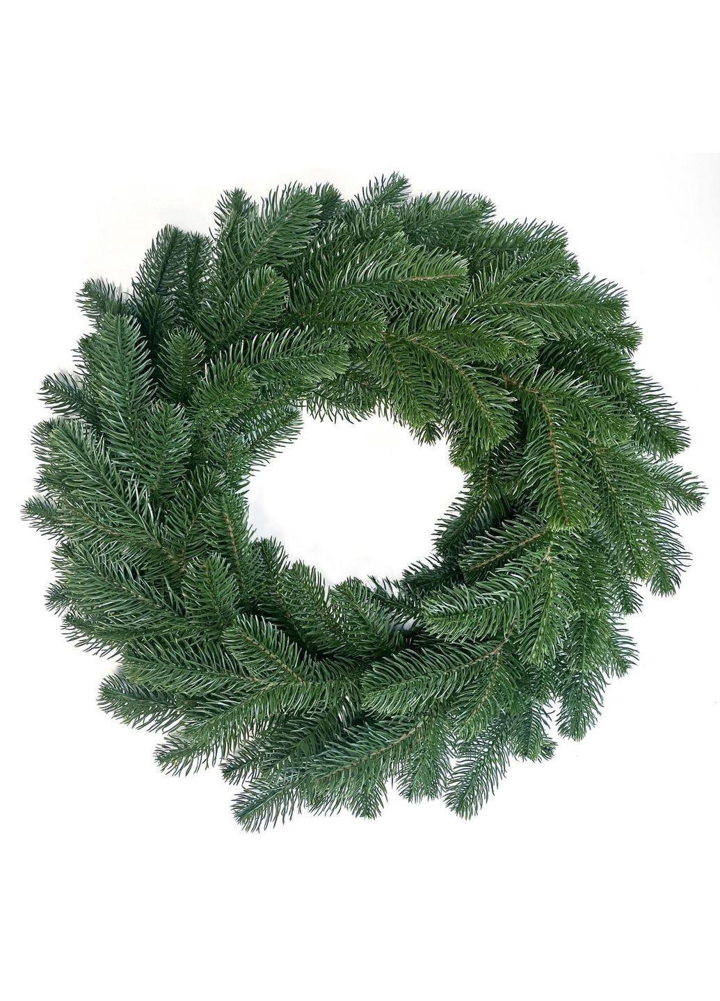 Вінок хвойний різдвяний Lux литий d-50 см зелений HVOYA (370161912)
