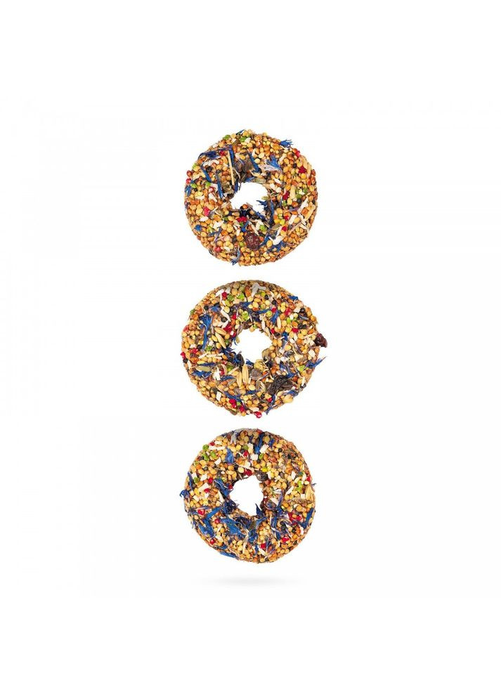 Ласощі Пончики для декоративних птиц барбарис волошка кокос 60 г Special One (355252995)