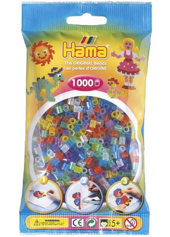 Термомозаика Midi Набор цветных полупрозрачных бусин, 1000 элементов () Hama 207-54 (328396816)