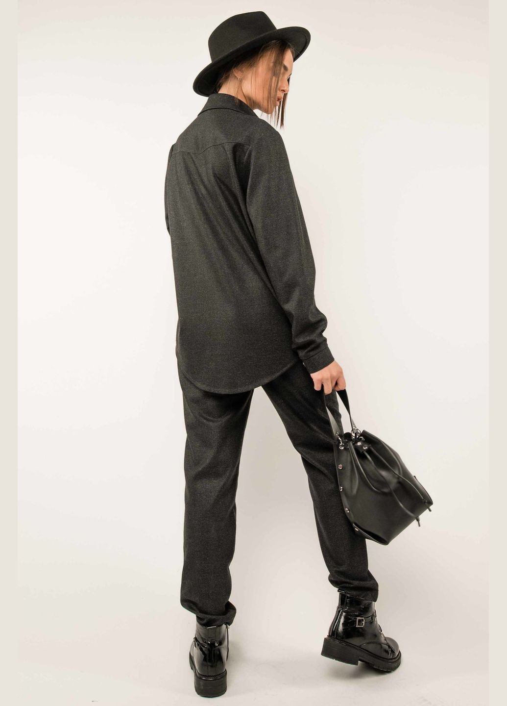 Черная классическая, кэжуал рубашка RiMari