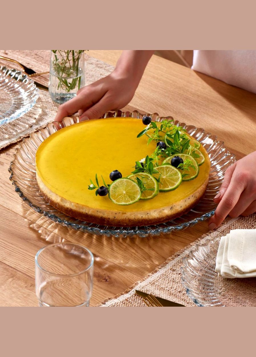 Сервірувальне плоске блюдо з товстого скла Аврора 315 мм (10499) Pasabahce (303212889)