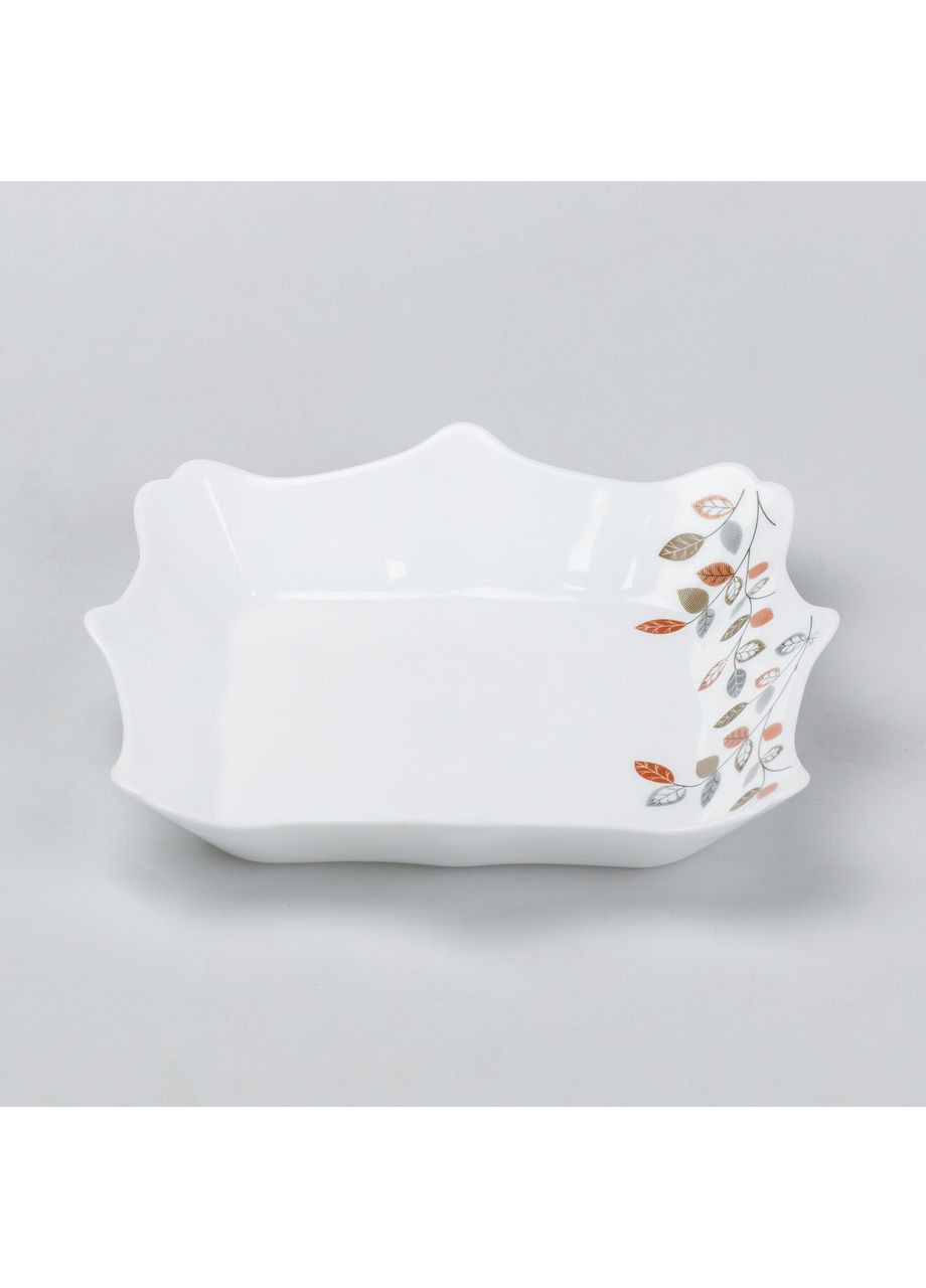 Столовый сервиз 26 квадратных керамических тарелок с цветами. TS Kitchen (365729038)