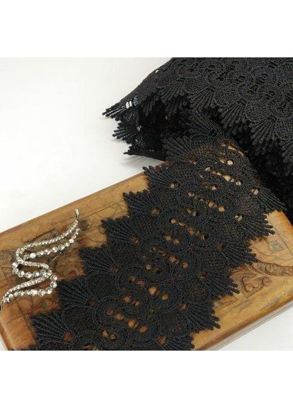 Кружево макраме 9см (20 м) Цвет - Черный (23-Y12169-10) Plus-plus (352745252)