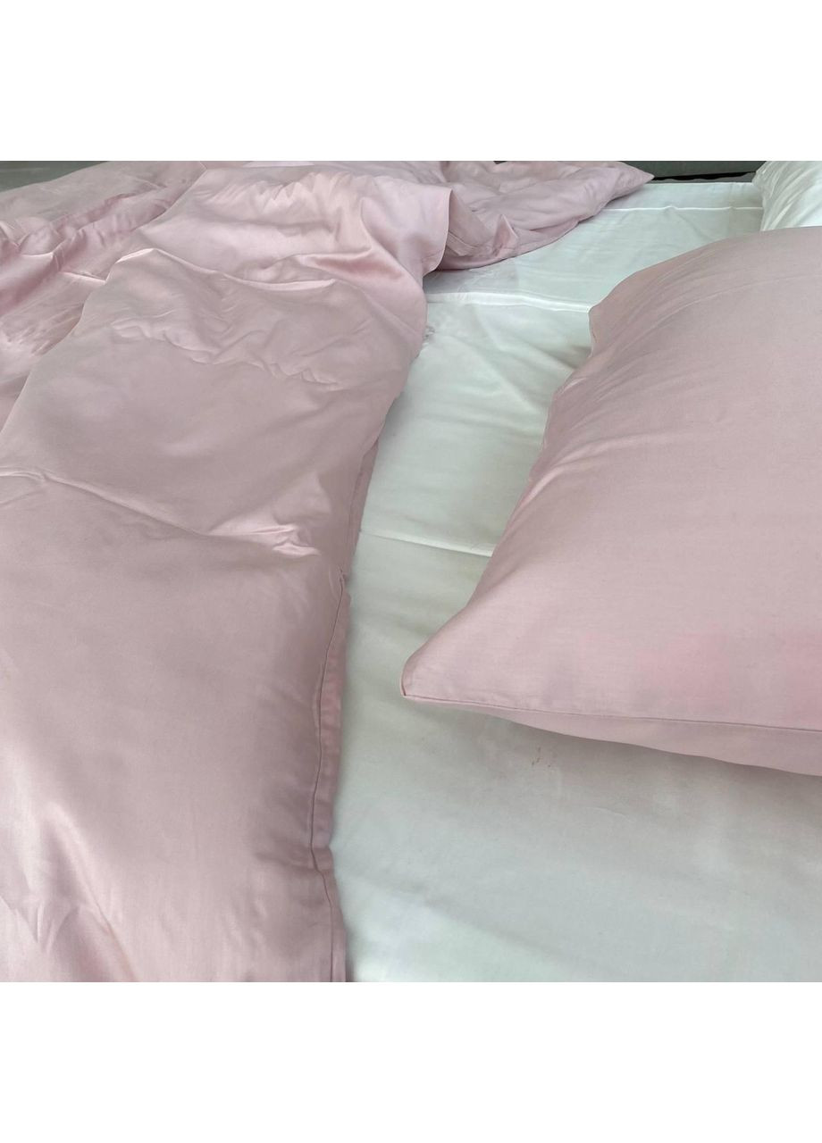Постельное белье Молочный + Пудра, сатин PREMIUM Полуторный размер, наволочки 50/70 No Brand (364216685)