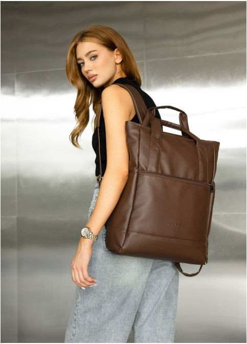 Сумка рюкзак жіночий 2 в 1 Shoper SEN Коричневий Sambag (355884712)