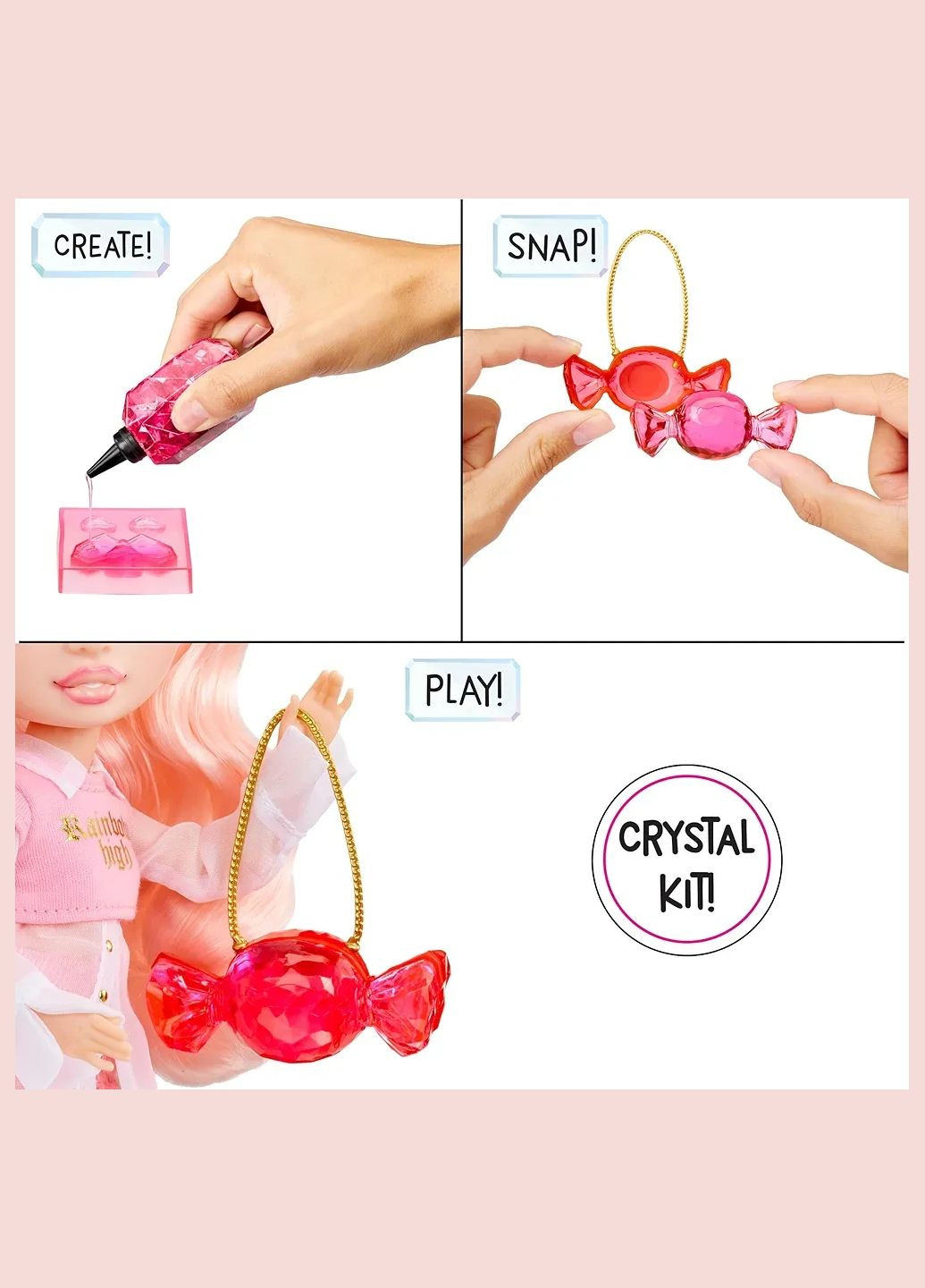 Лялька Creative Crystals Bella - Pink Белла Паркер креативні кристали Rainbow High (323168104)