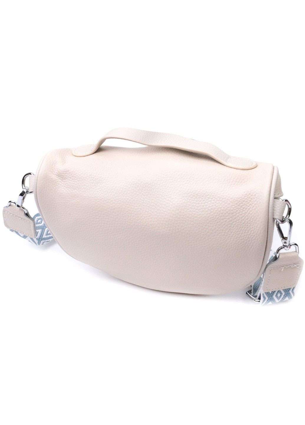 Жіноча сумка через плече в класичному кольорі з натуральної шкіри 22656 Білий Vintage (297983199)