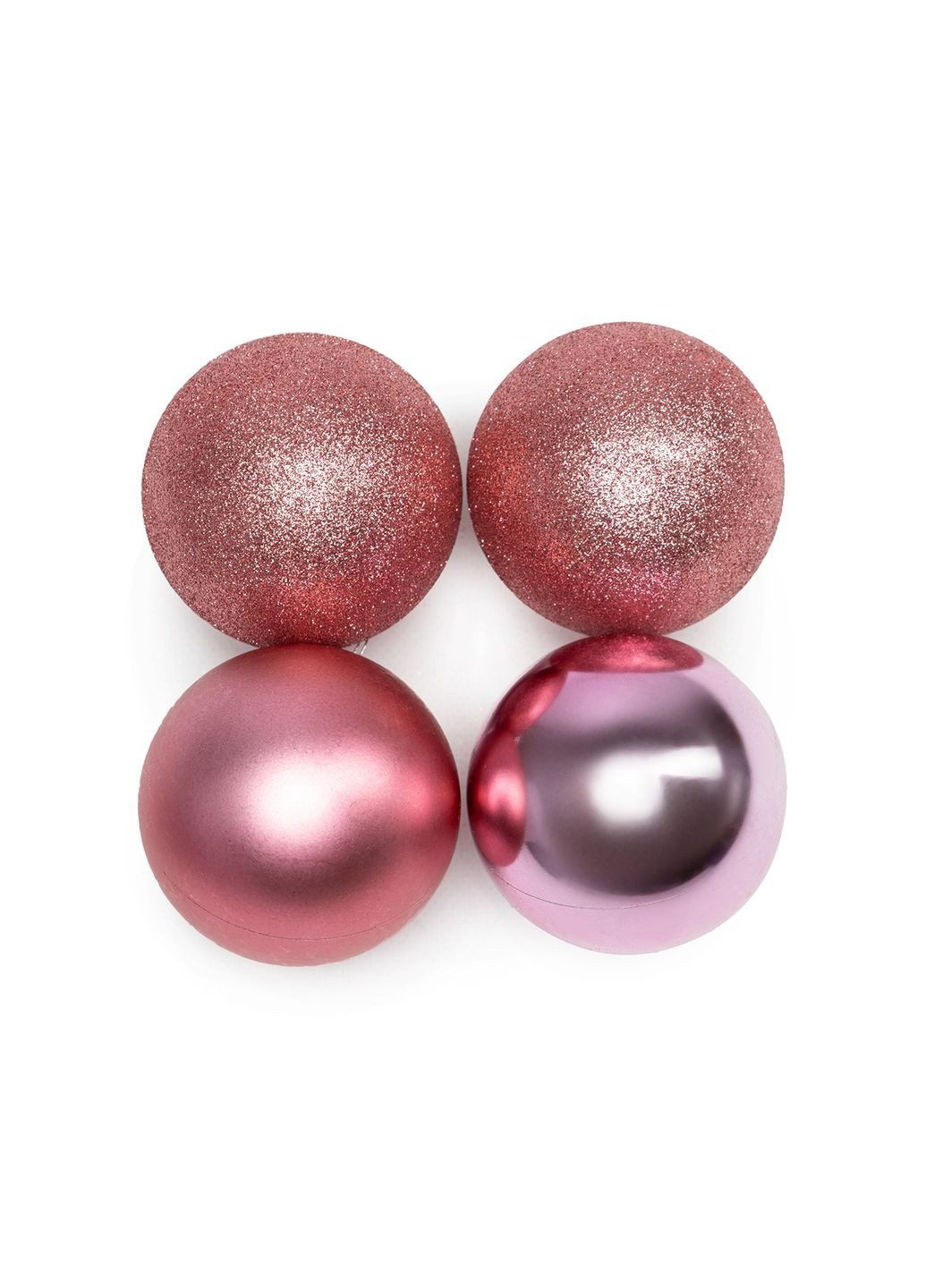 Набір кульок для ялинки колір рожевий ЦБ-00238254 No Brand (282924423)