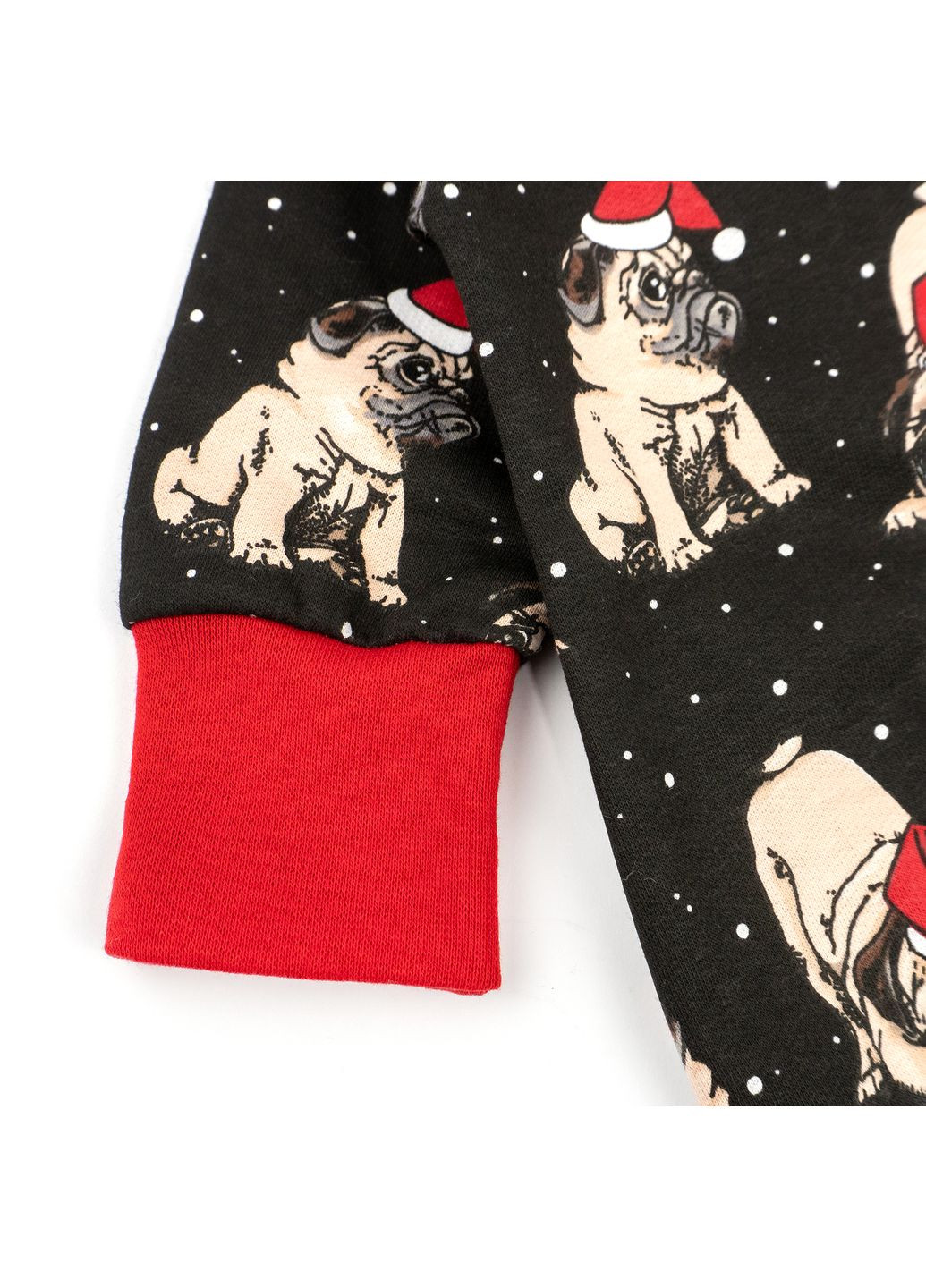Сліп на блискавці дитячий Christmas pug Чорний dexter's (279849843)