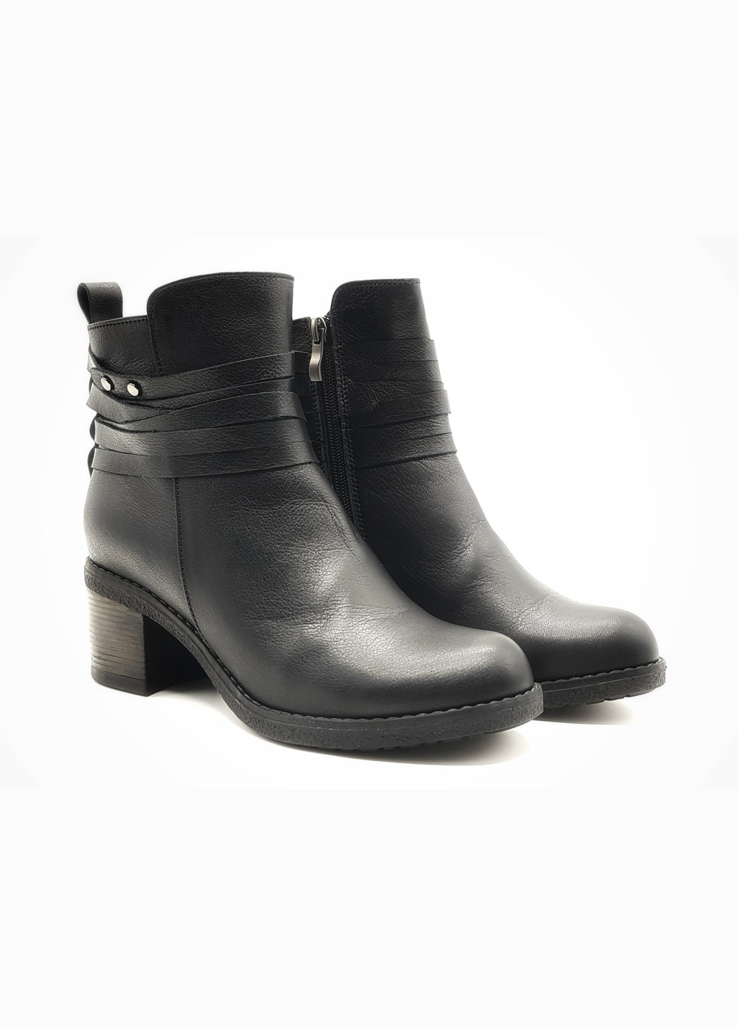 Осенние женские ботинки зимние черные кожаные kr-19-3 26 см(р) Kristal