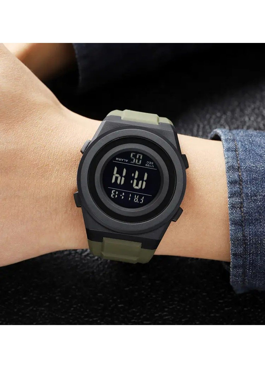 Чоловічий спортивний наручний годинник 2080 (Зелений) Skmei (314483201)