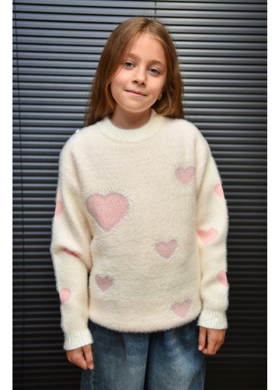 Рожевий зимовий светр альпака No Brand