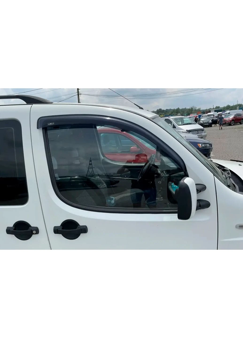 Дефлекторы окон (2 шт, ) для Fiat Doblo I 2001-2005 гг Hic (389051657)