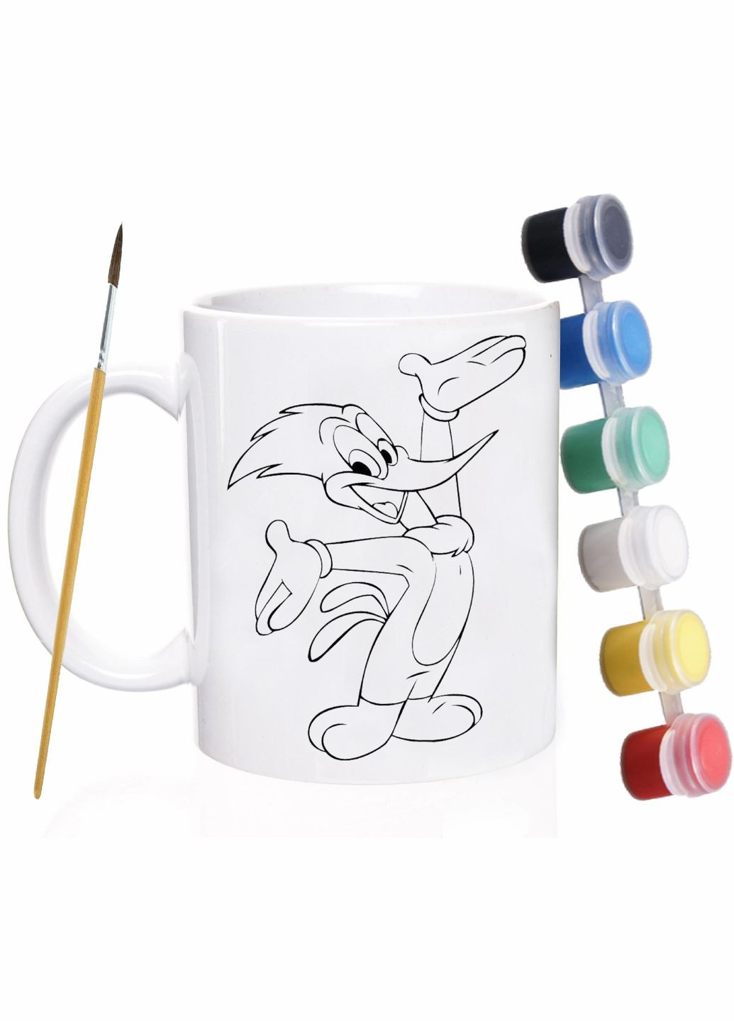 Набор для детского творчества Мультяшные персонажи / раскраска для детей / 330 мл белая No Brand (316120815)