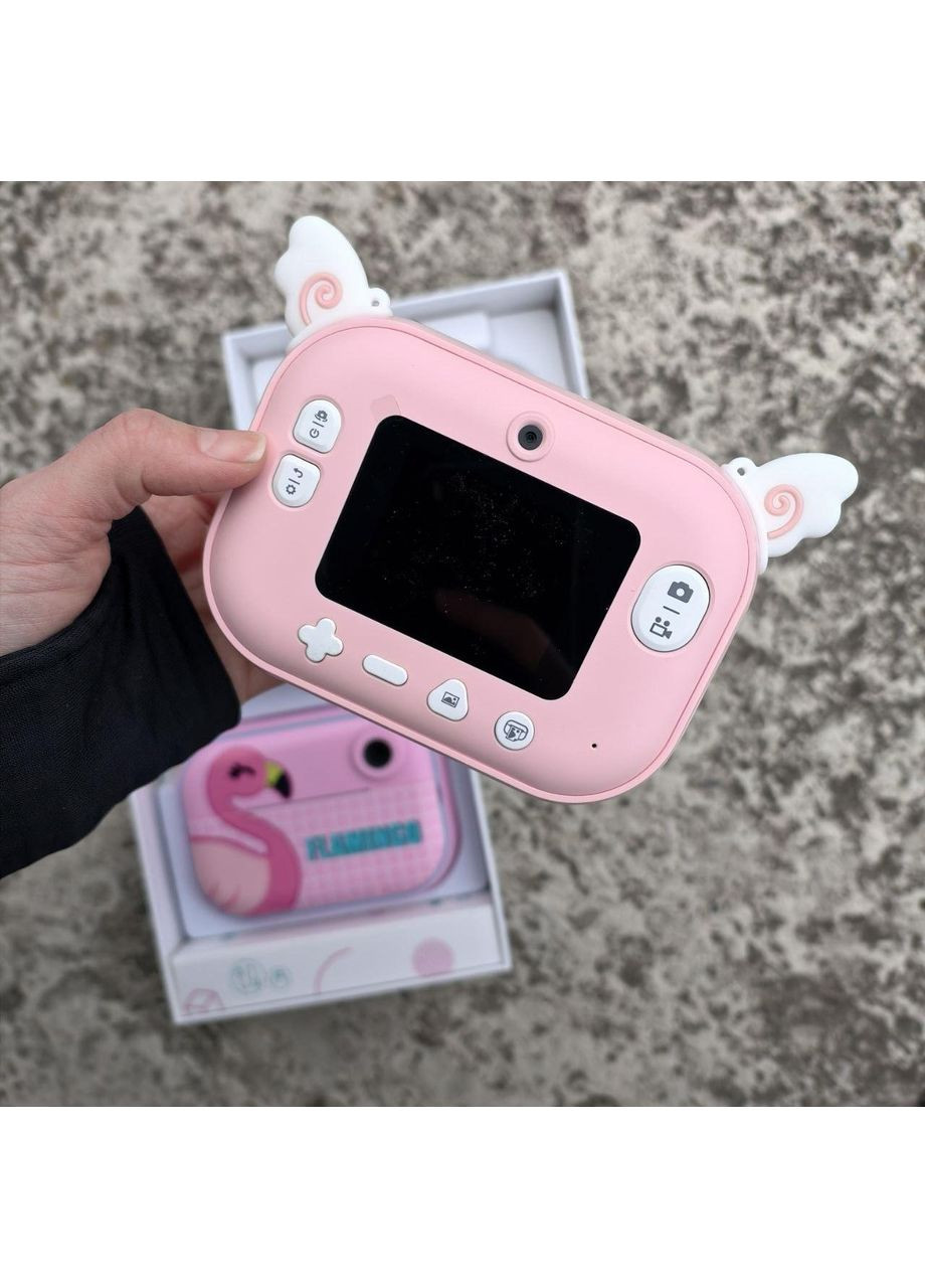 Дитячий фотоапарат миттєвого друку YT008, PINK UNICORN з підтримкою microSD card, 3Y+ No Brand (374090430)