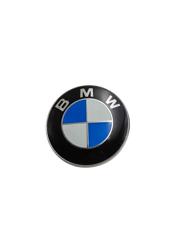 Эмблема 78 мм синяя с белым пластик+металл (на 2 штифтах) OEM 51141970248 BMW (369610216)