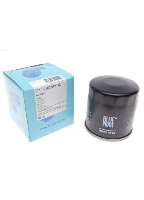 Фильтр масляный Renault Megane III 2.0CVT 09-/IV 1.6-1.8Tce 15 ADN12112 (opt-om) Blue Print (345766202)