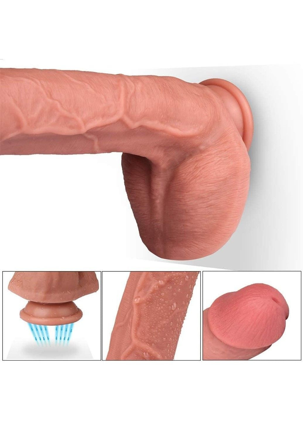 Реалістичний силіконовий фалоімітатор із присоскою 210*40 mm We Love (319846856)