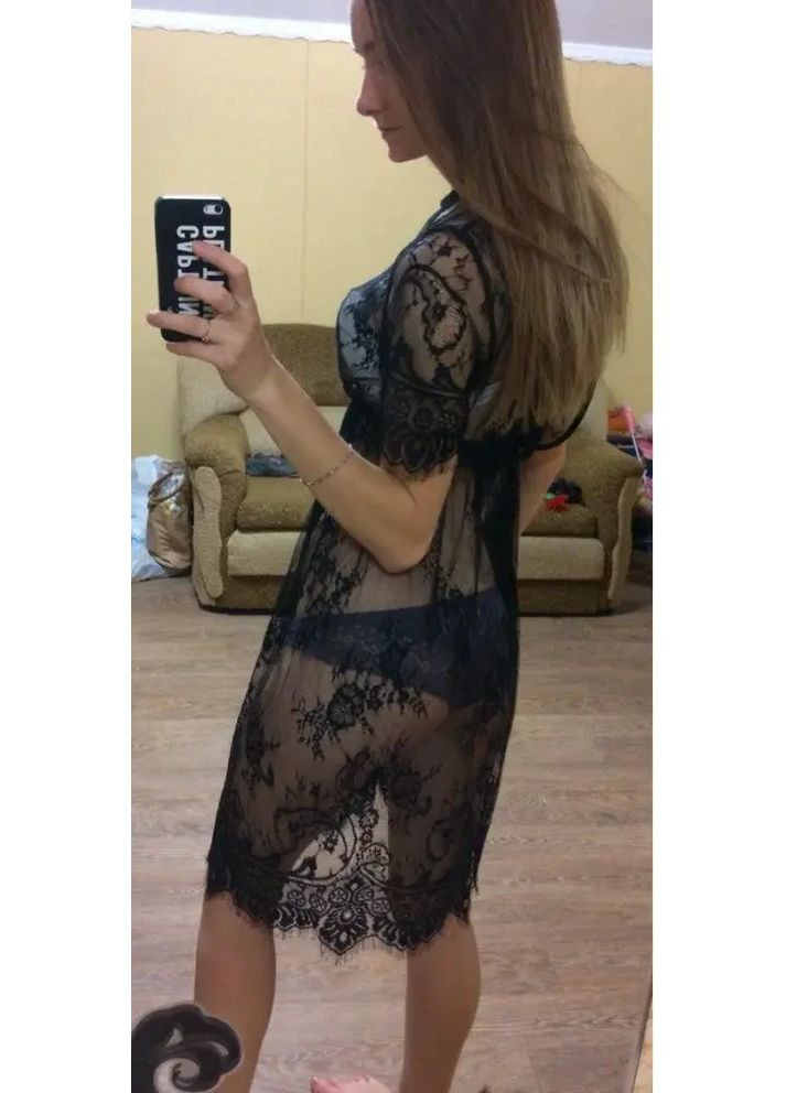 Черное кружевное платье женское прозрачное. шикарное кружевное платье длинное женское для беременных. женское сексуальное платье China