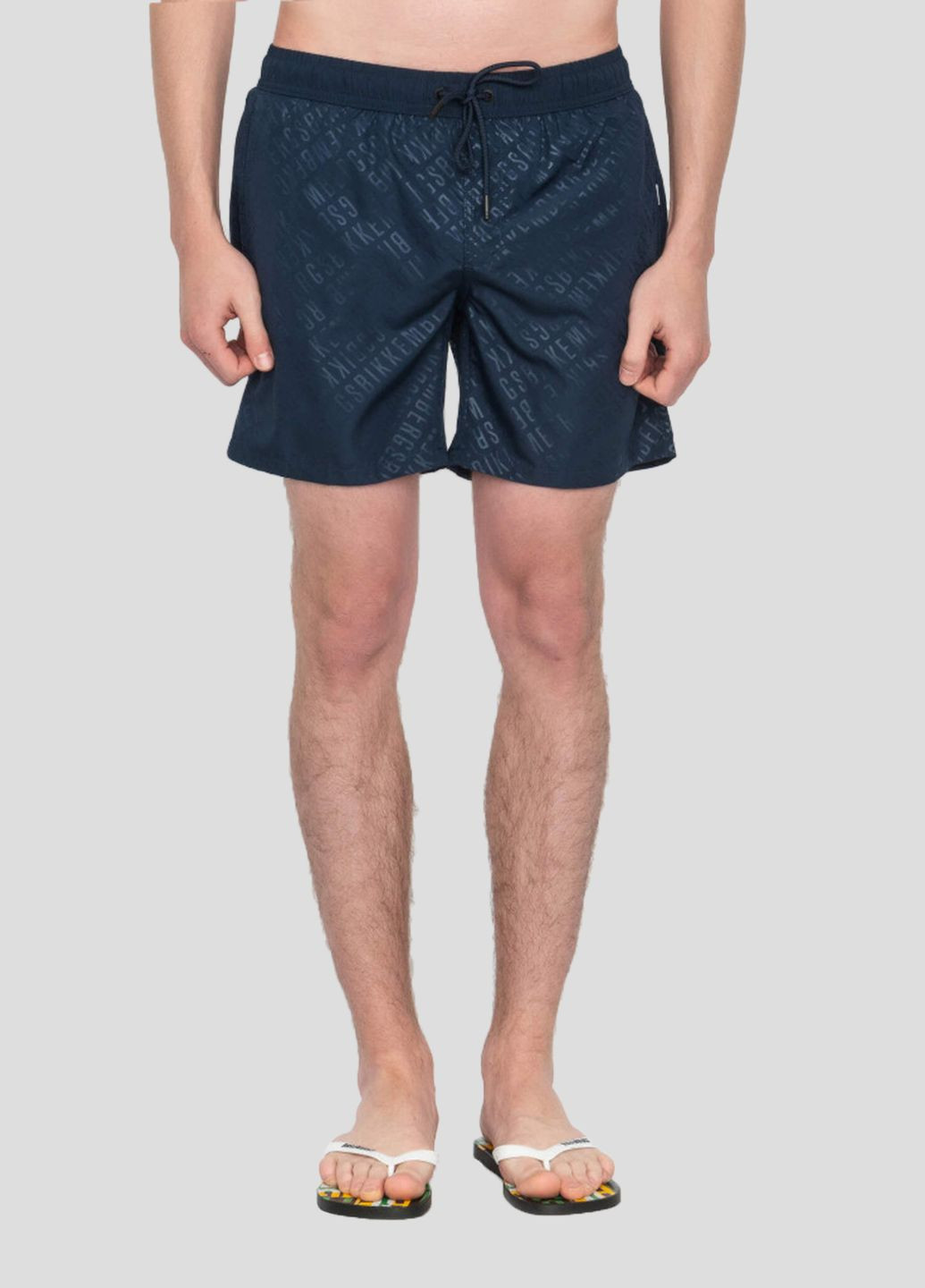 Темно-синие пляжные шорты с монограммой Dirk Bikkembergs (292012589)