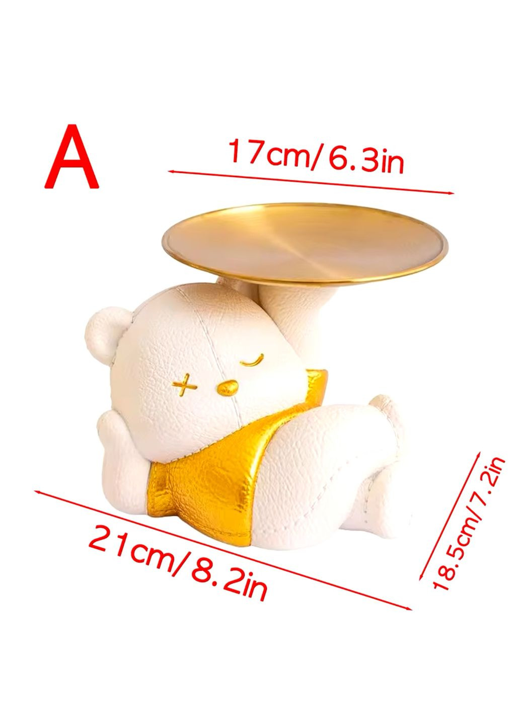 Медвижонок на деревянной подставке с подносом органайзера ключница для телефона, денег, косметики, украшений No Brand (306433264)