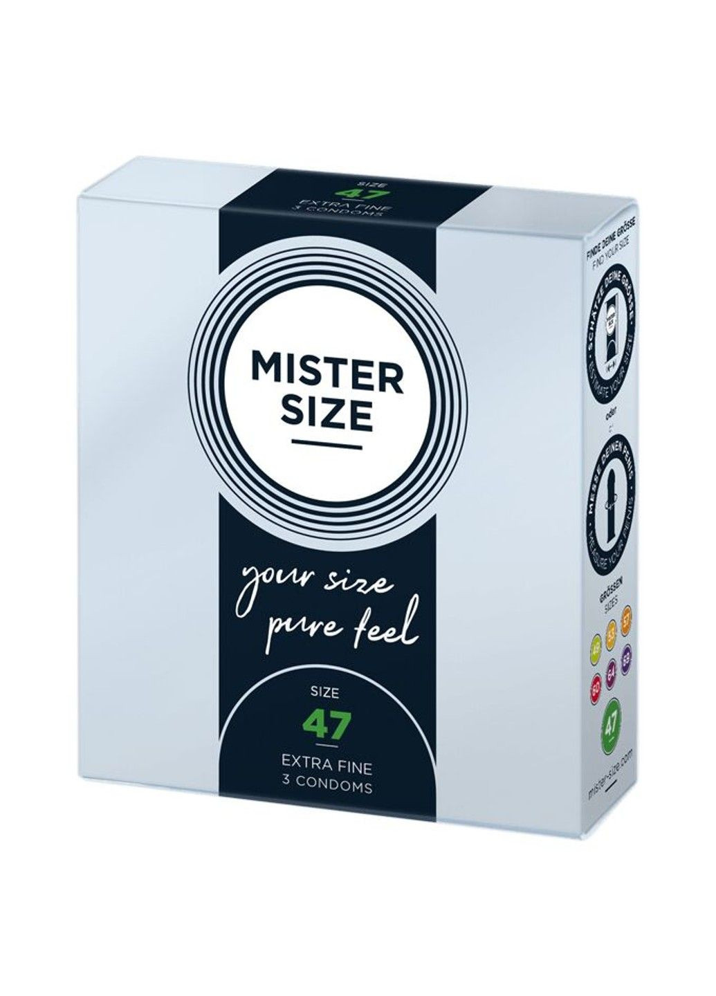 Презервативы pure feel 47 3 condoms толщина 0,05 мм для безопасного секса Mister Size (298573000)