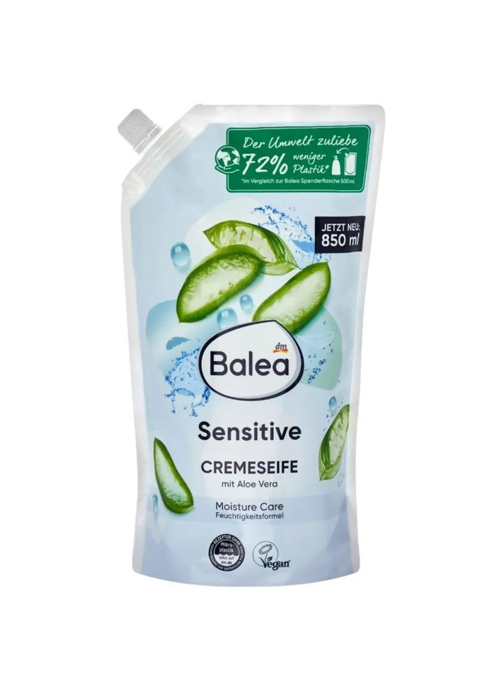 Жидкое крем-мыло Sensitive для чувствительной кожи, запасной блок 850 мл Balea (368293580)