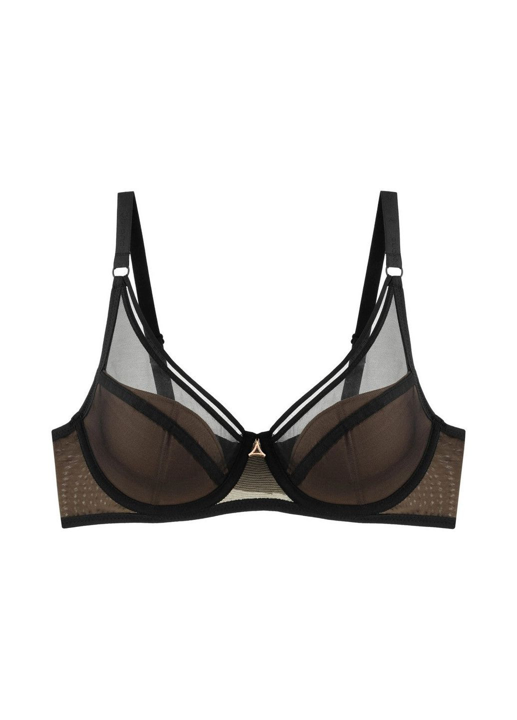 Чёрный корбей бюстгальтер с микросеткой Obrana с косточками