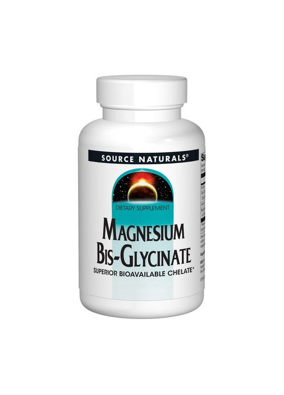 Магній Magnesium Bis-Glycinate 60 Tabs Source Naturals (284120215)