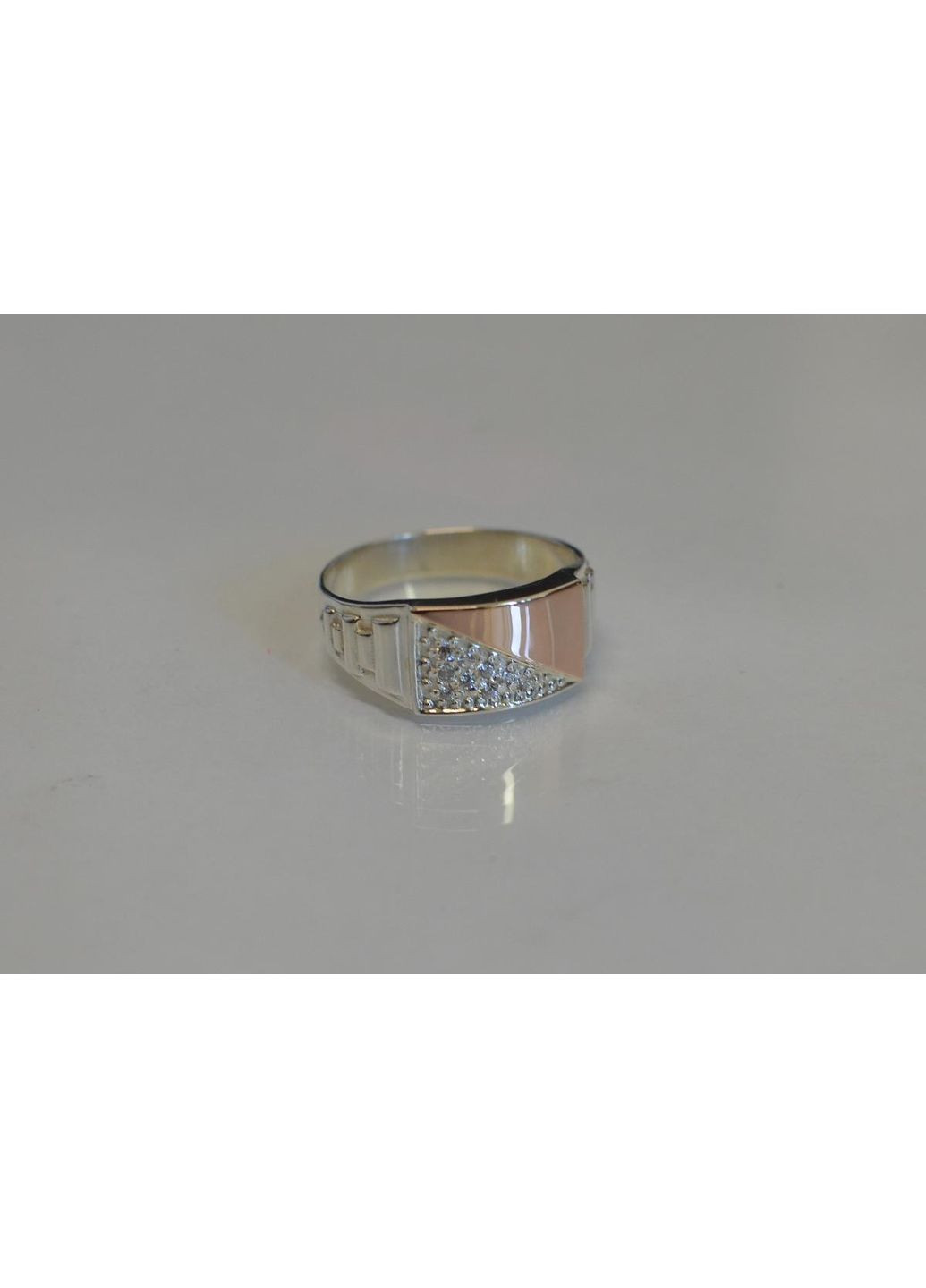 Серебряное кольцо со вставками из золота. Silver Style (367112028)