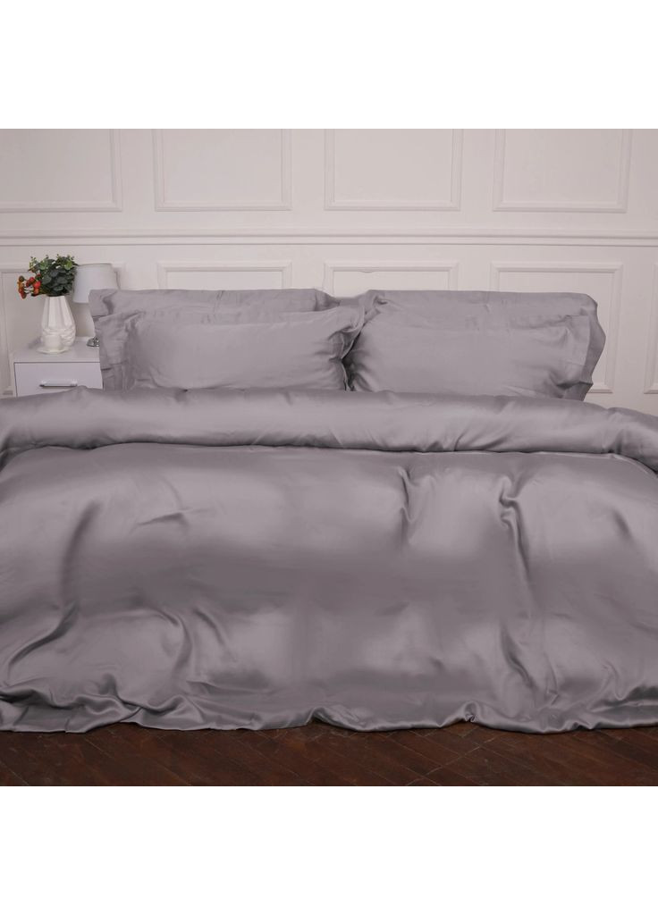 Постільна білизна Tencel №06 Gray 200x220 (m502927) Mirson Tencel 06 Gray 200x220 Євро (369029128)