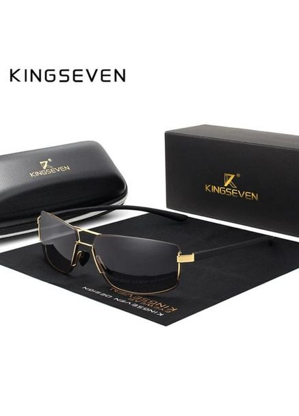 Поляризаційні сонцезахисні окуляри N7128 Gold Gray KINGSEVEN (328934906)