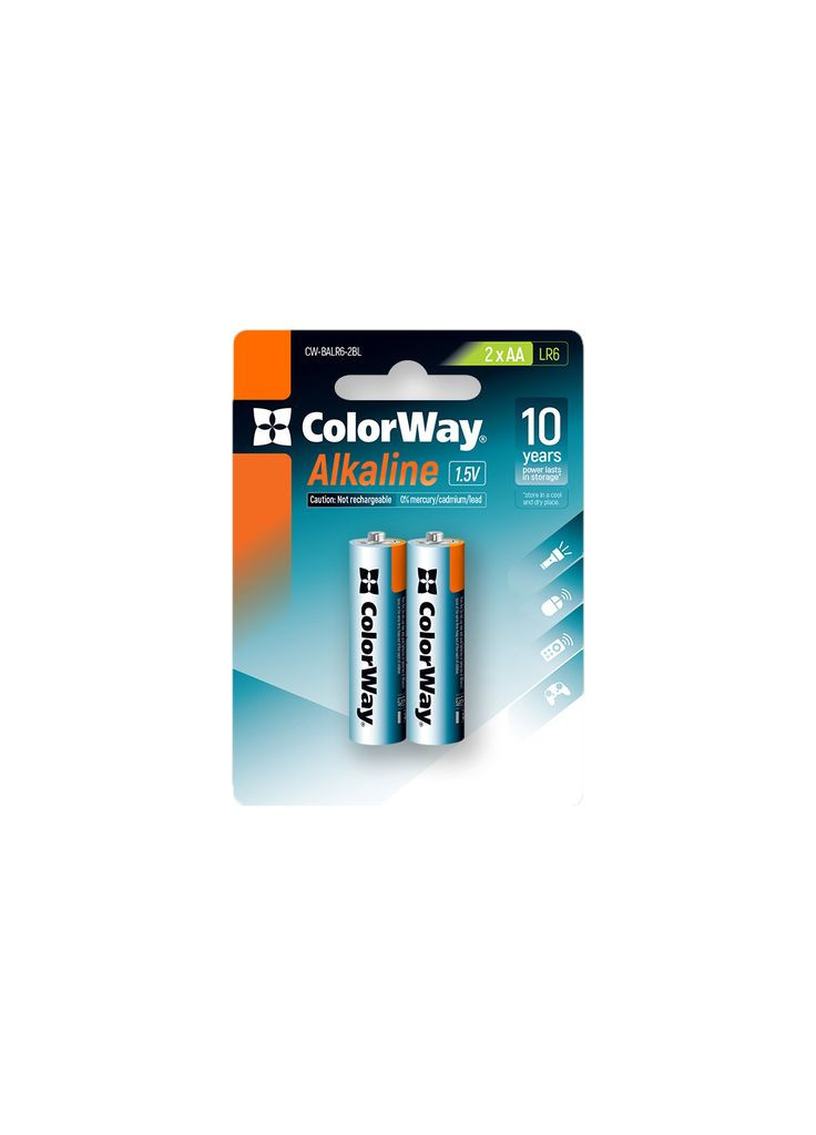 Батарейка AA LR6 Alkaline Power * 2 blister (m424891) Colorway AA LR6 Alkaline Power (лужні) * 2 blister (367072080)
