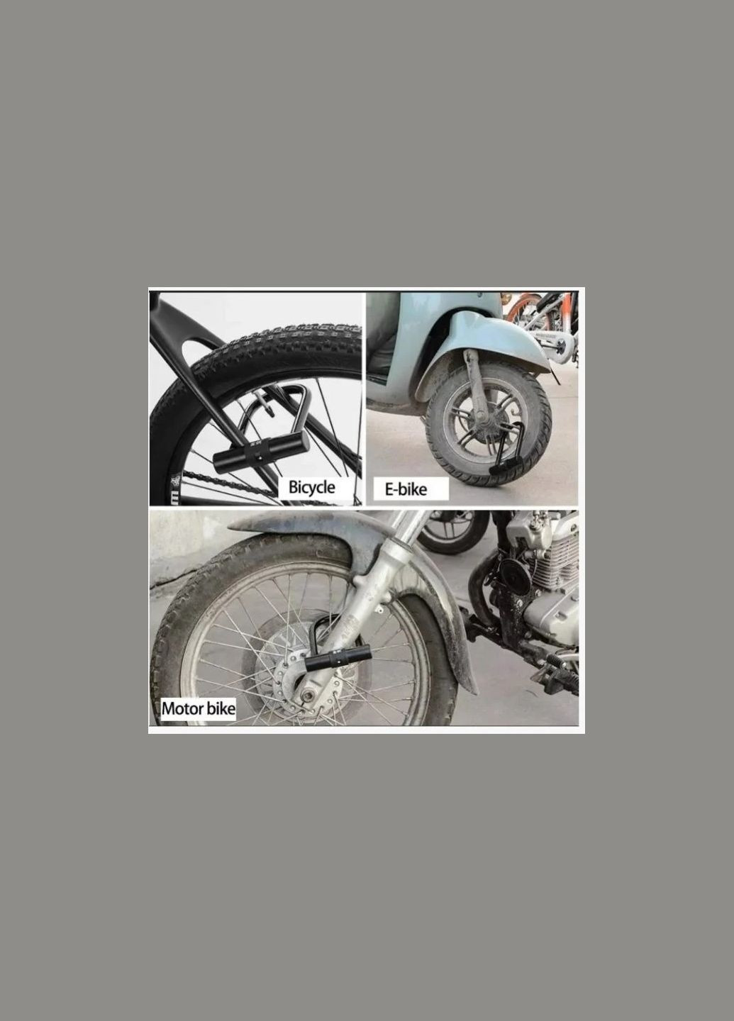 Замок скоба Uобразный для велосипеда, на ключе, с креплением UТ-720 No Brand (307289057)