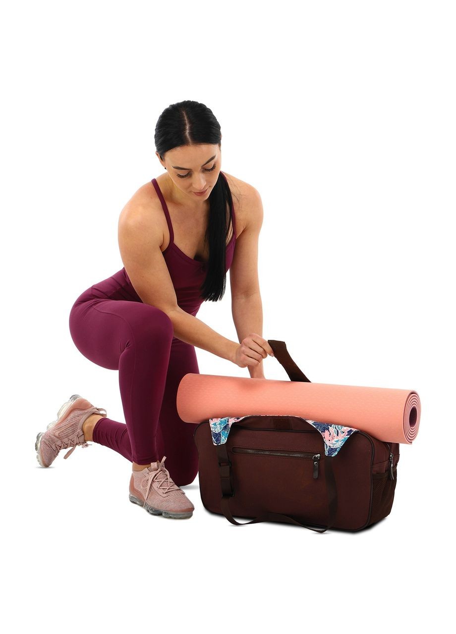 Сумка для йоги Yoga bag KINDFOLK (розмір 19х50х33см, поліестер, бавовна, рожевий-блакитний) (FI-8366-2) SP-Sport (361436573)