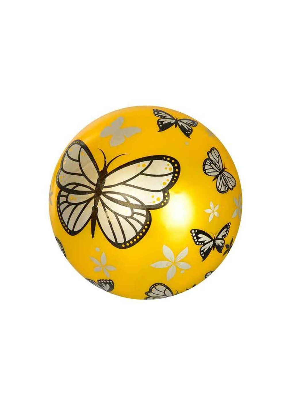 Мяч детский МЕТР+ 9 дюймов "Бабочки" вес 60-65г желтый MS 1897 Metr (357222604)