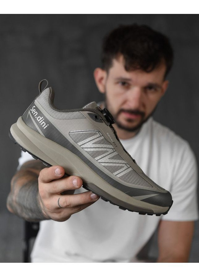 Сірі Осінні чоловічі кросівки brown/sand/cream sen.dini No Brand