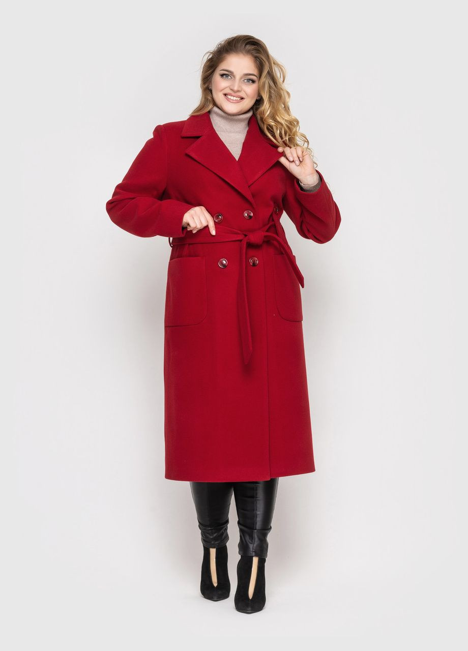 Бордове демісезонне Пальто Віола бордовий 0355 Vlavi