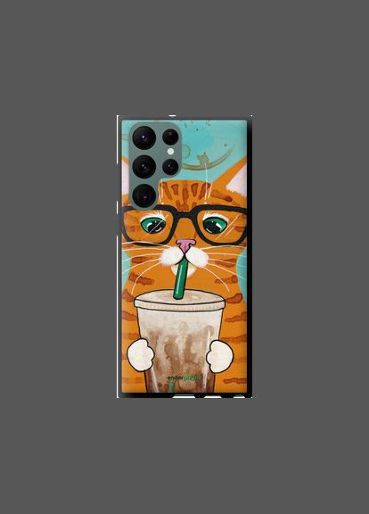 Чохол на Samsung Galaxy S22 Ultra Зеленоокий кіт в окулярах "4054b-2500-2448" Endorphone (362605883)