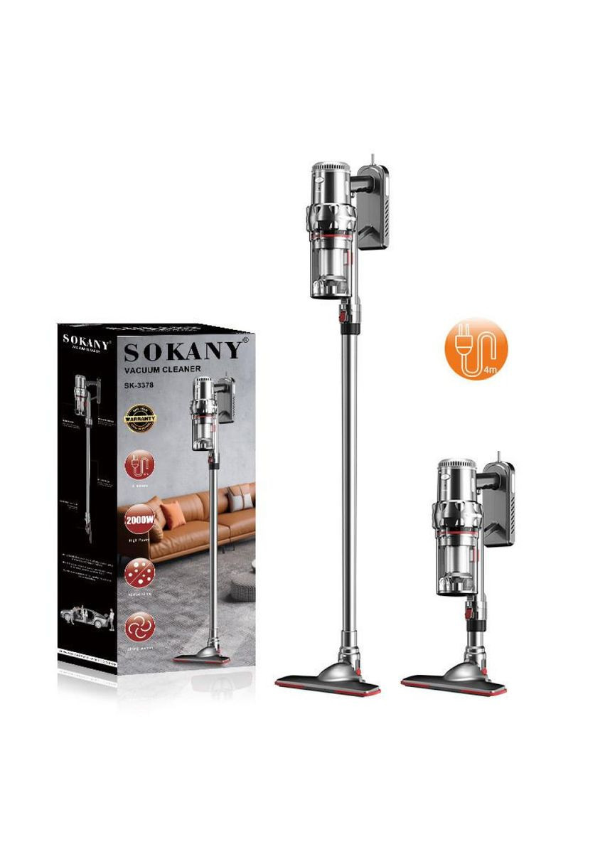 Безмішковий потужний вертикальний ручний пилосос SK-3378 2000 для сухого прибирання (A-032981) Sokany (362210530)