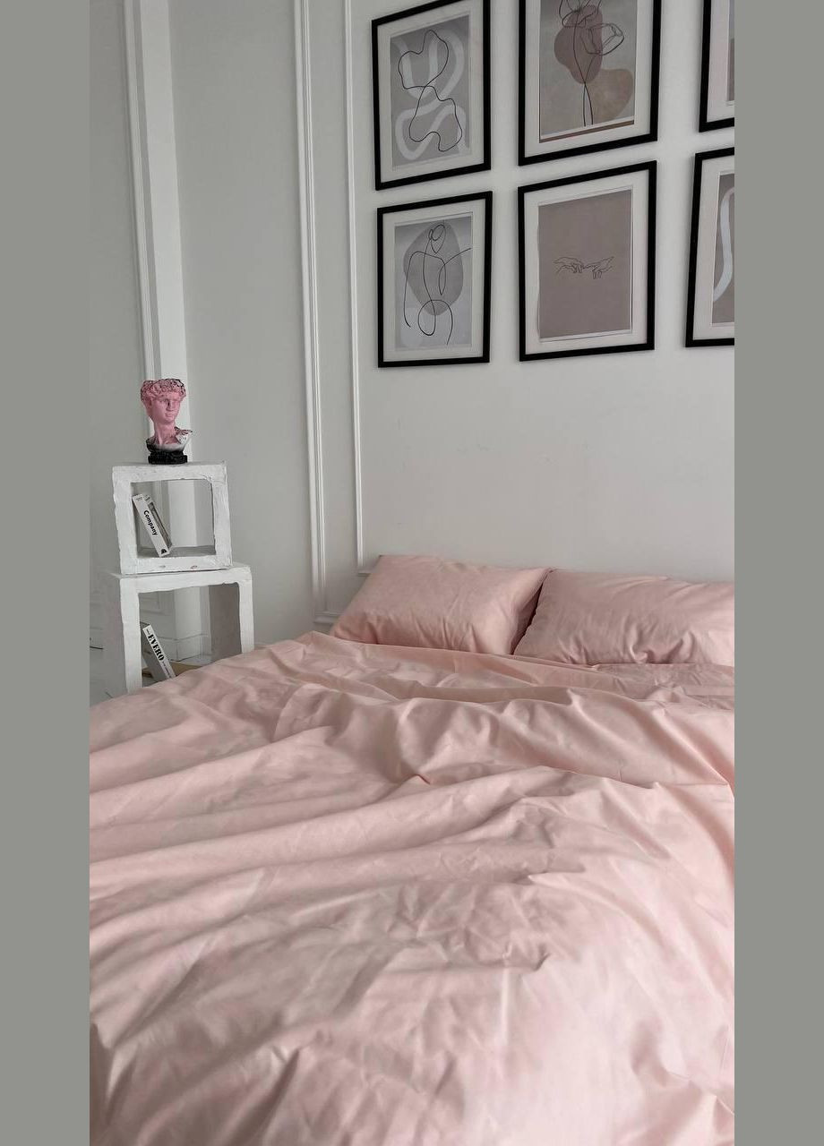 Постельное белье Двуспальный 180х210 наволочка 70х70 2шт Пудра (П4К-Post-rus-0016-02) No Brand (323160998)