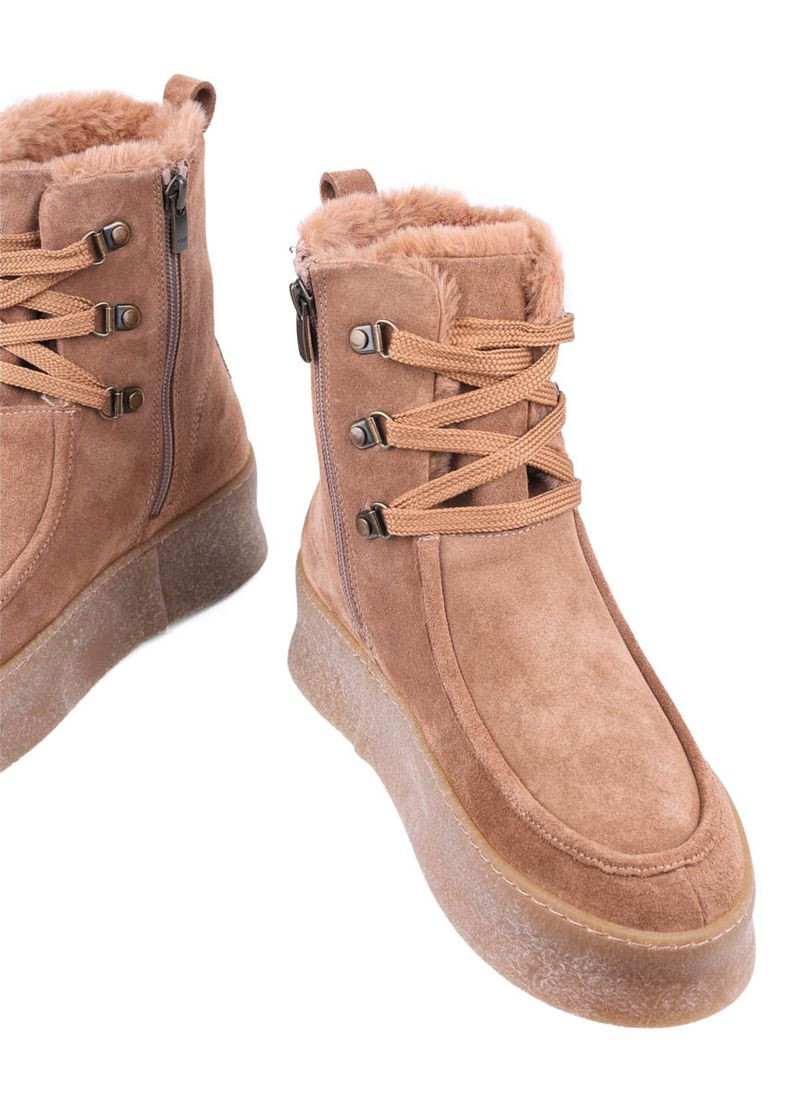 Жіночі Черевики 24KB-1792-3 Бежевий Велюр Attizzare (302651828)