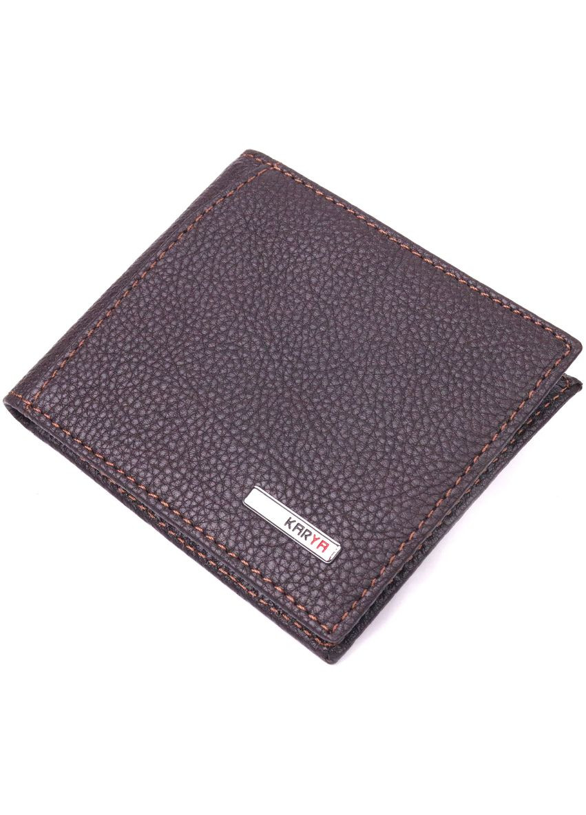 Чоловічий затискач для грошей з монетницею та магнітом зі шкіри коричневий (sku_21404) No Brand (327819885)