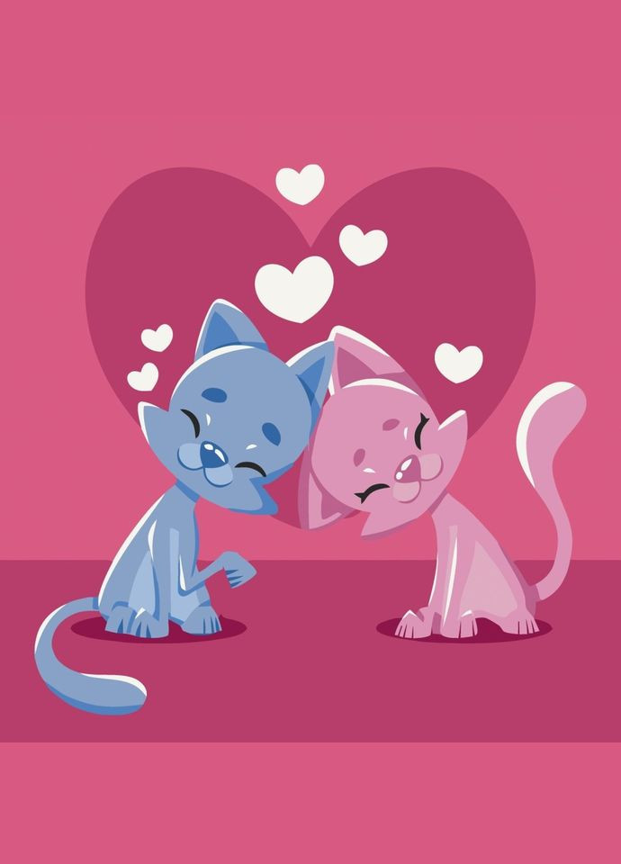 Картина за номерами "Закохані кошенята" 15582-AC 40x40 см Art Craft (334142943)