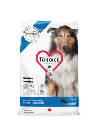 Сухой суперпремиумкорм для пожилых или малоактивных собак средних и крупных пород Senior Medium 1st Choice (279565170)